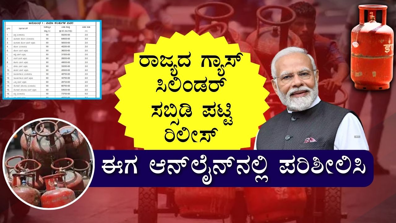 Karnataka Gas Cylinder Subsidy List 