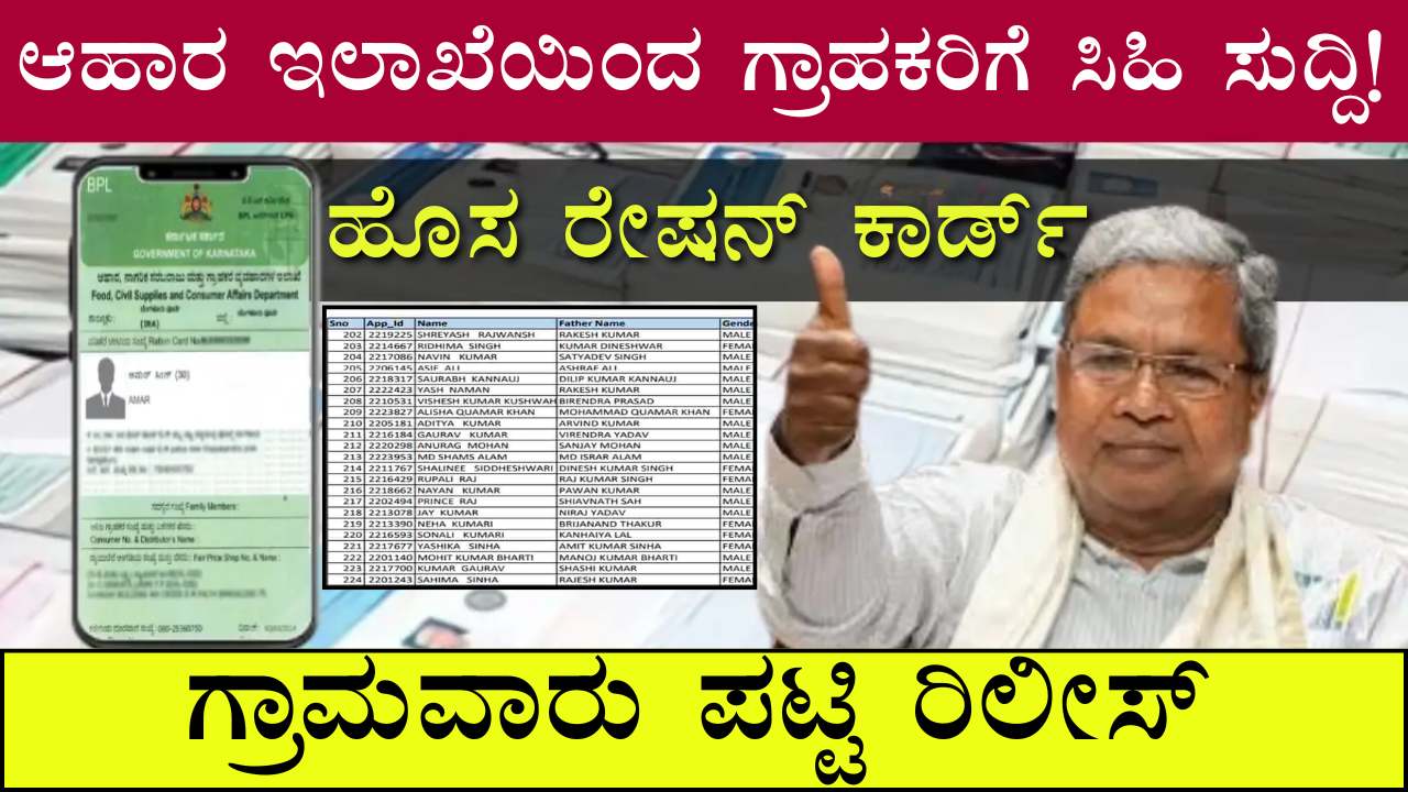 New ration card village wise list