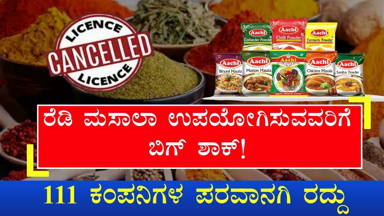 Cancellation of licenses of masala companies